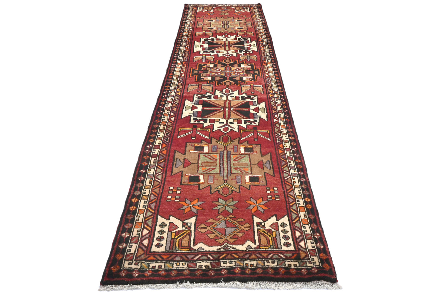 Hand-Knotted Vintage Oriental Runner Rug