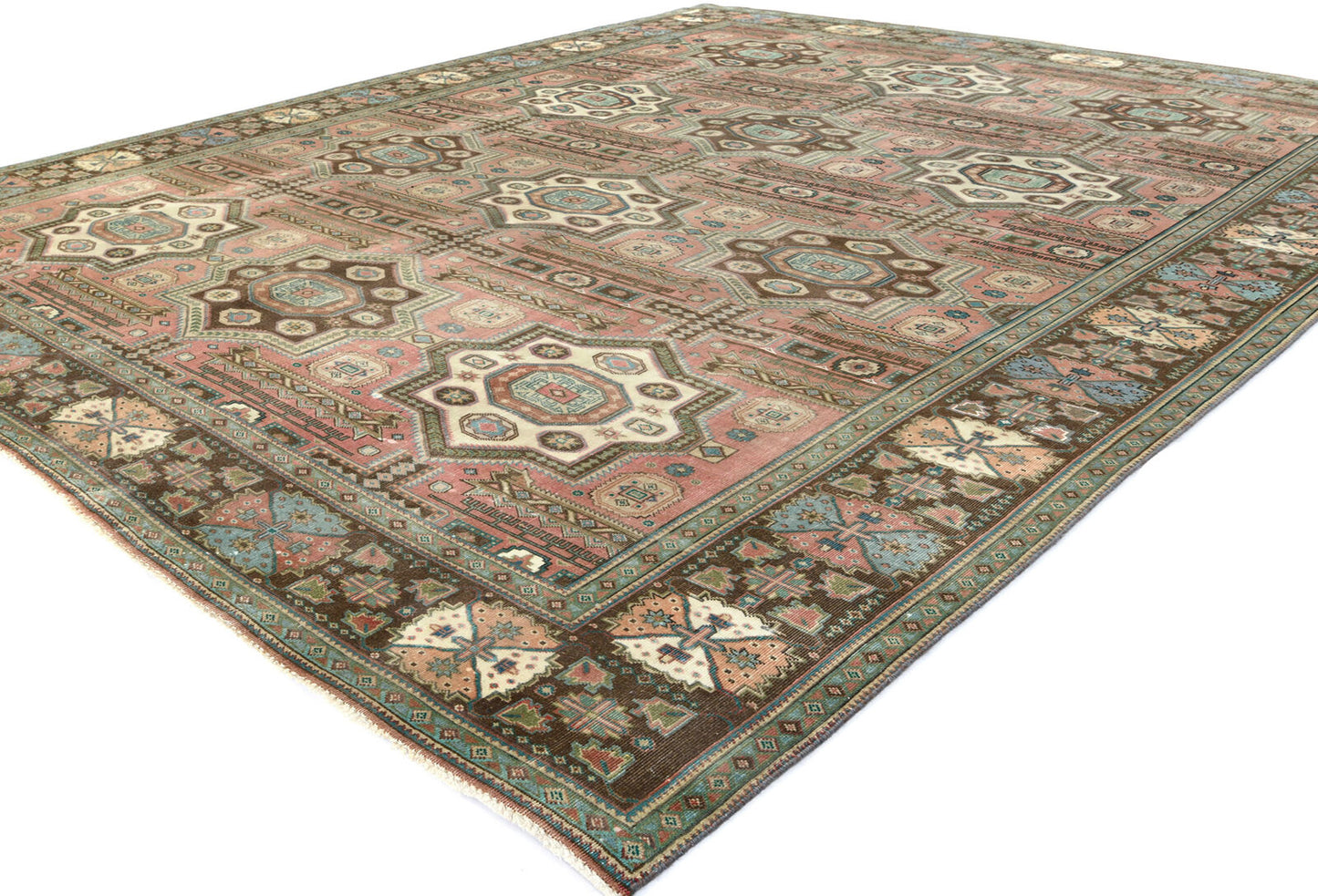 Antique Distressed Oriental Rug 10X13 Ft Rare