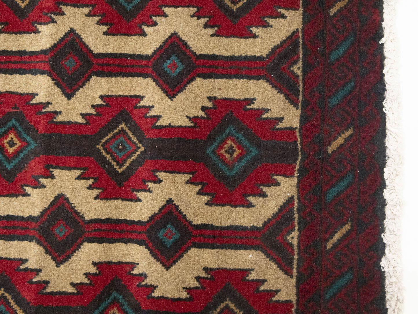 Vintage Hand-Knotted Oriental Rug 4X6 Ft Tribal