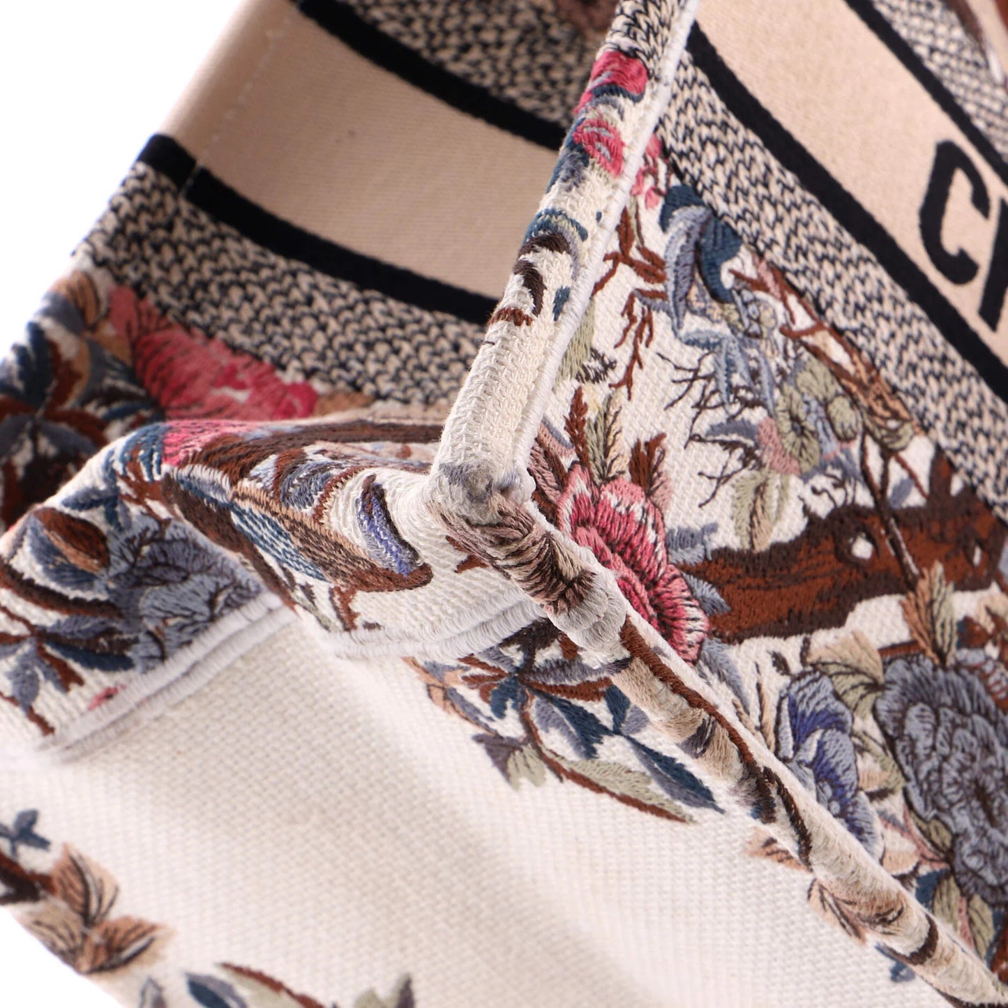 Christian Dior Book Tote Embroidered Canvas Medium