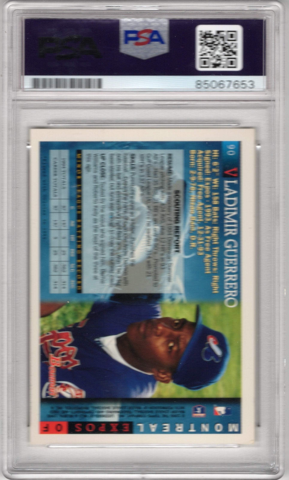 Vladimir Guerrero 1995 Topps #90 Psa Auto Grade