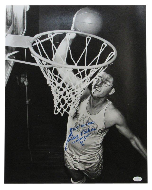 George Mikan Hof Autographed/Inscribed 16X20