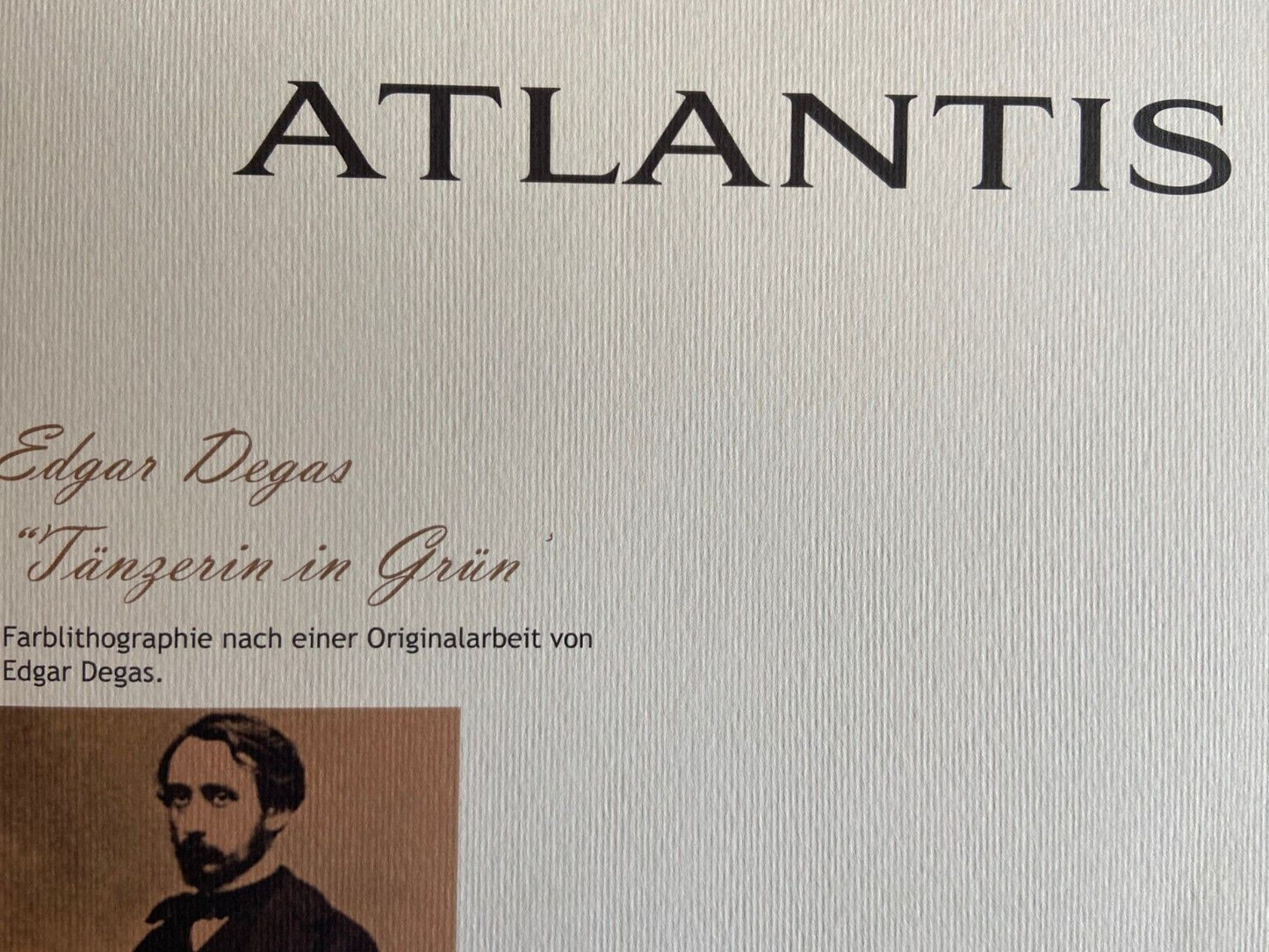 Edgar Degas Lithograph Coa Signed Numbered 180