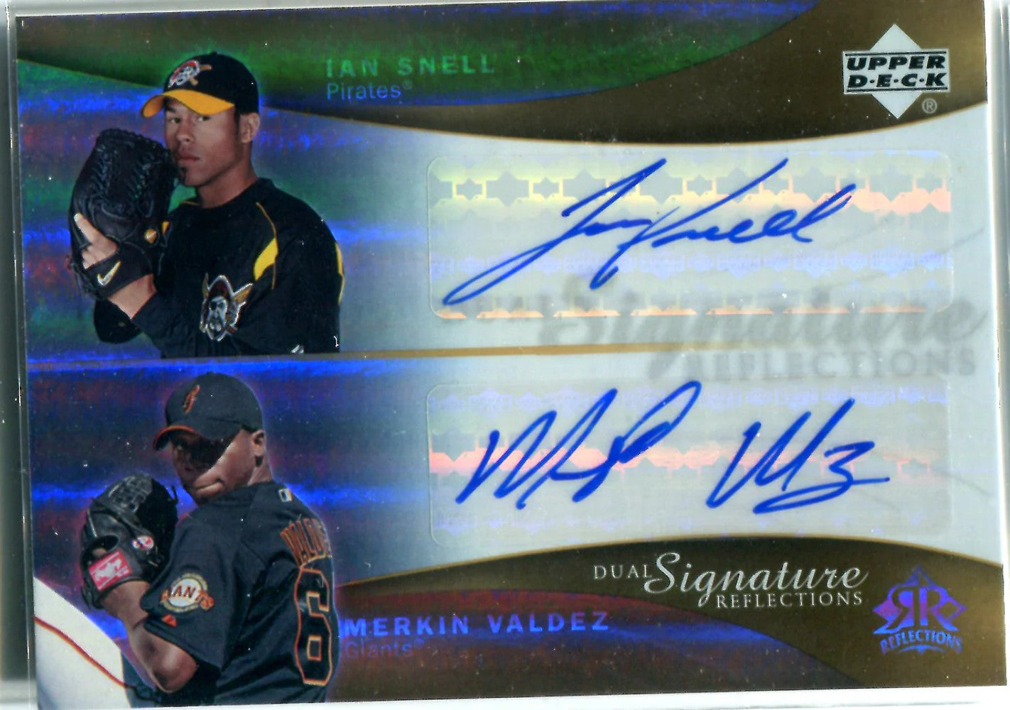 Ian Snell & Merkin Valdez 2005 Upper Deck Dual Autographed Card