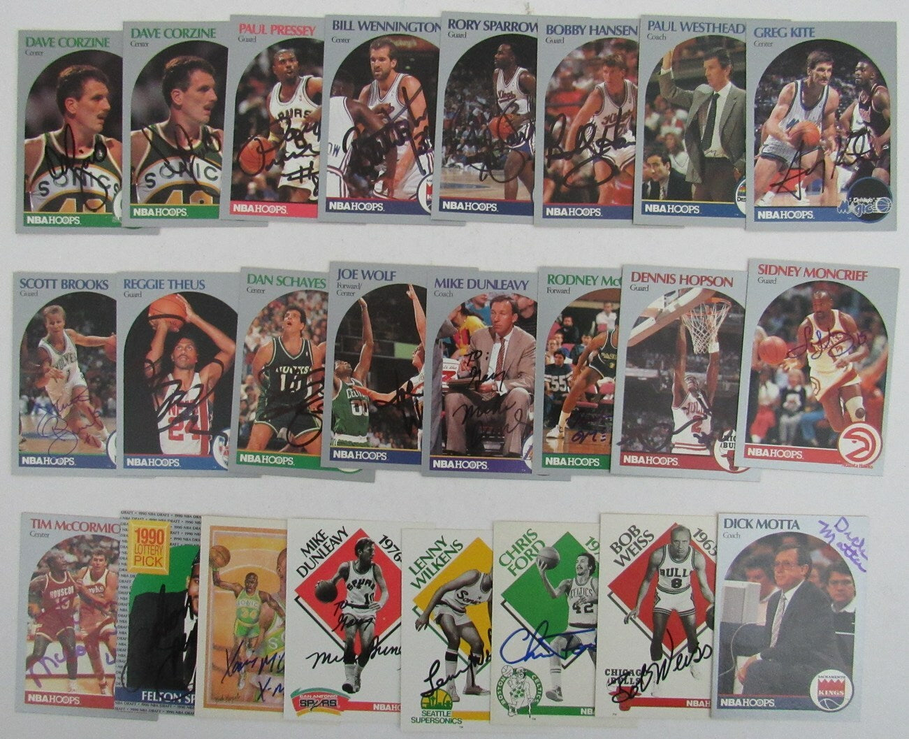 Lot Of 97 - Signed/Autographed 1990 Nba Hoops