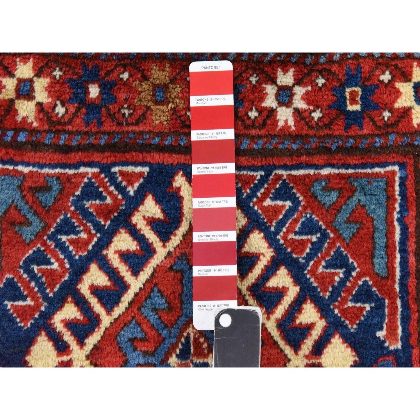 4'X9'4" Red Antique Caucasian Kazak 100% Wool Hand Knotted Runner Rug