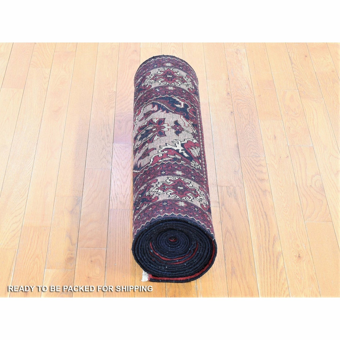 3'X19' Pink Afghan Khamyab Shiny Wool Hand Knotted Xl Runner Rug