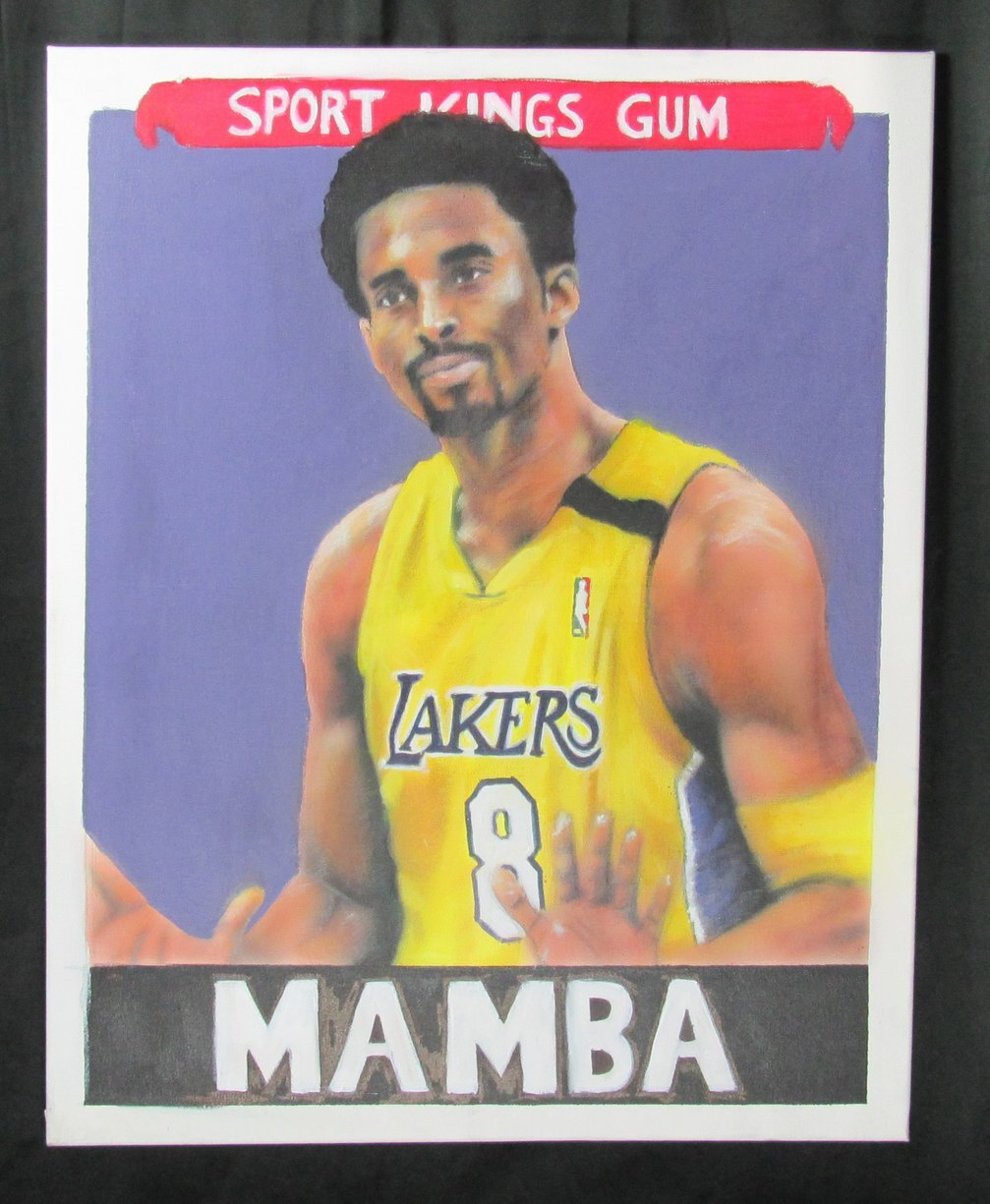 Kobe Bryant 24"X30" Mamba Canvas Hand Painted