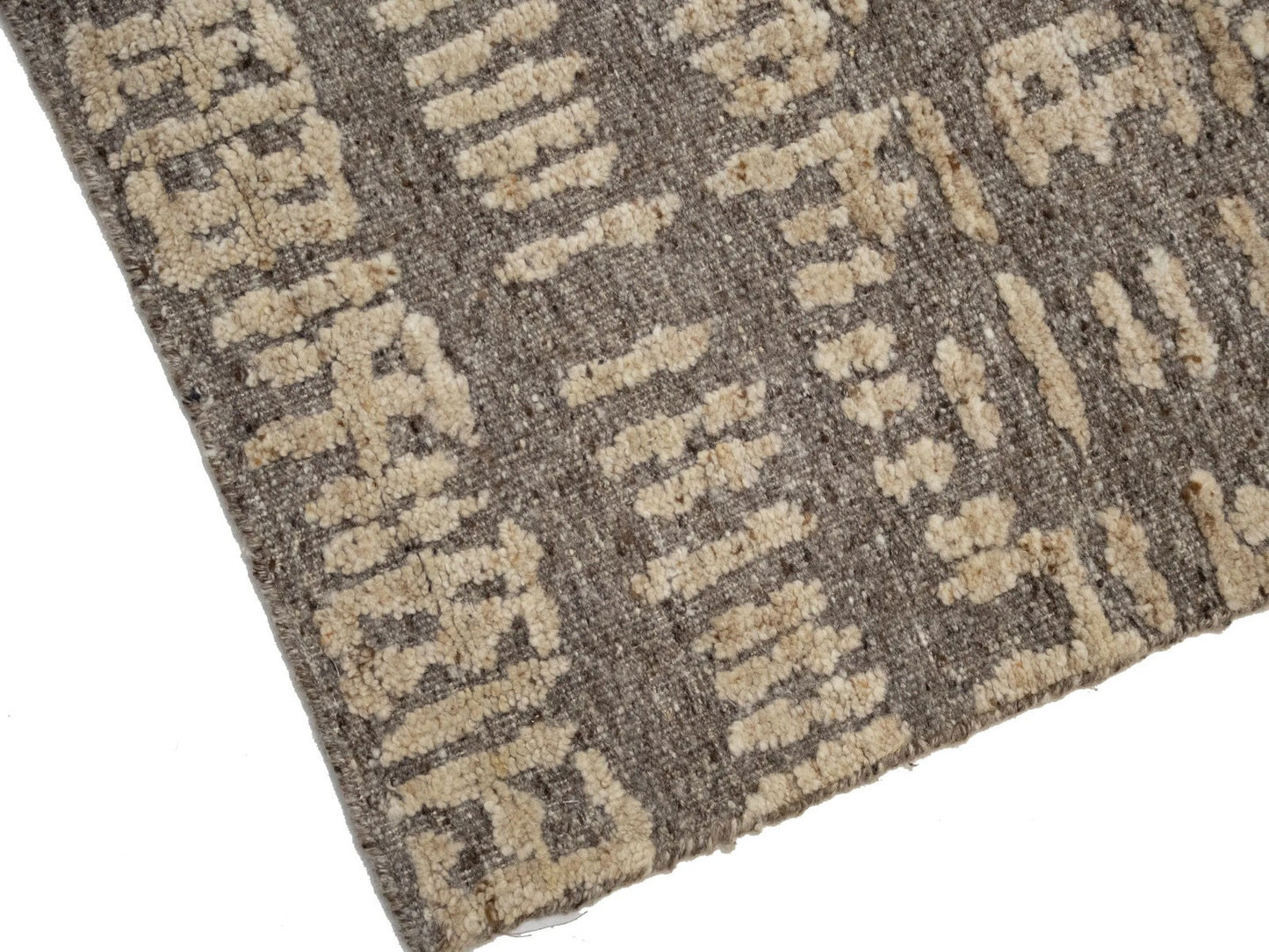 Modern Brown Bordered Design High-Low Relief