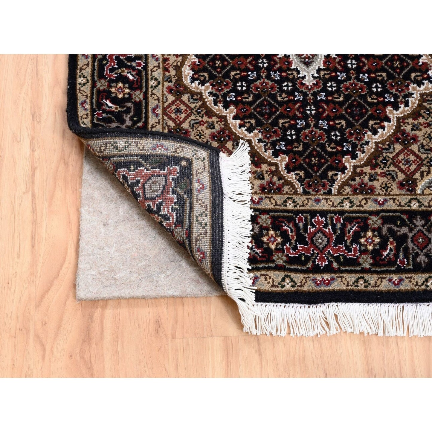 2'7"X11'10" Fish Design Tebraz Mahi Handknotted Wool-Silk Runner Rug