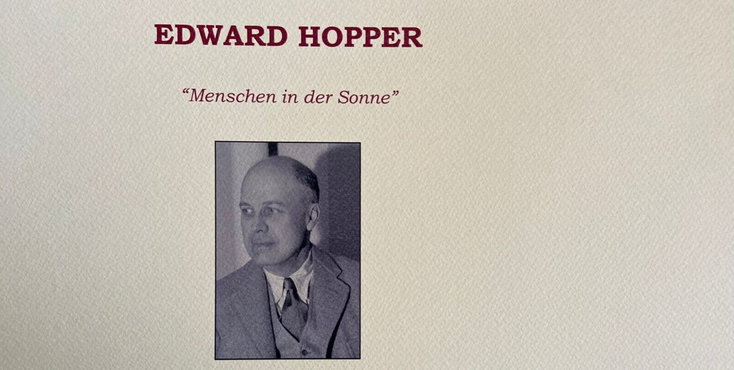 Edward Hopper Coa Lithograph Signature Stamp