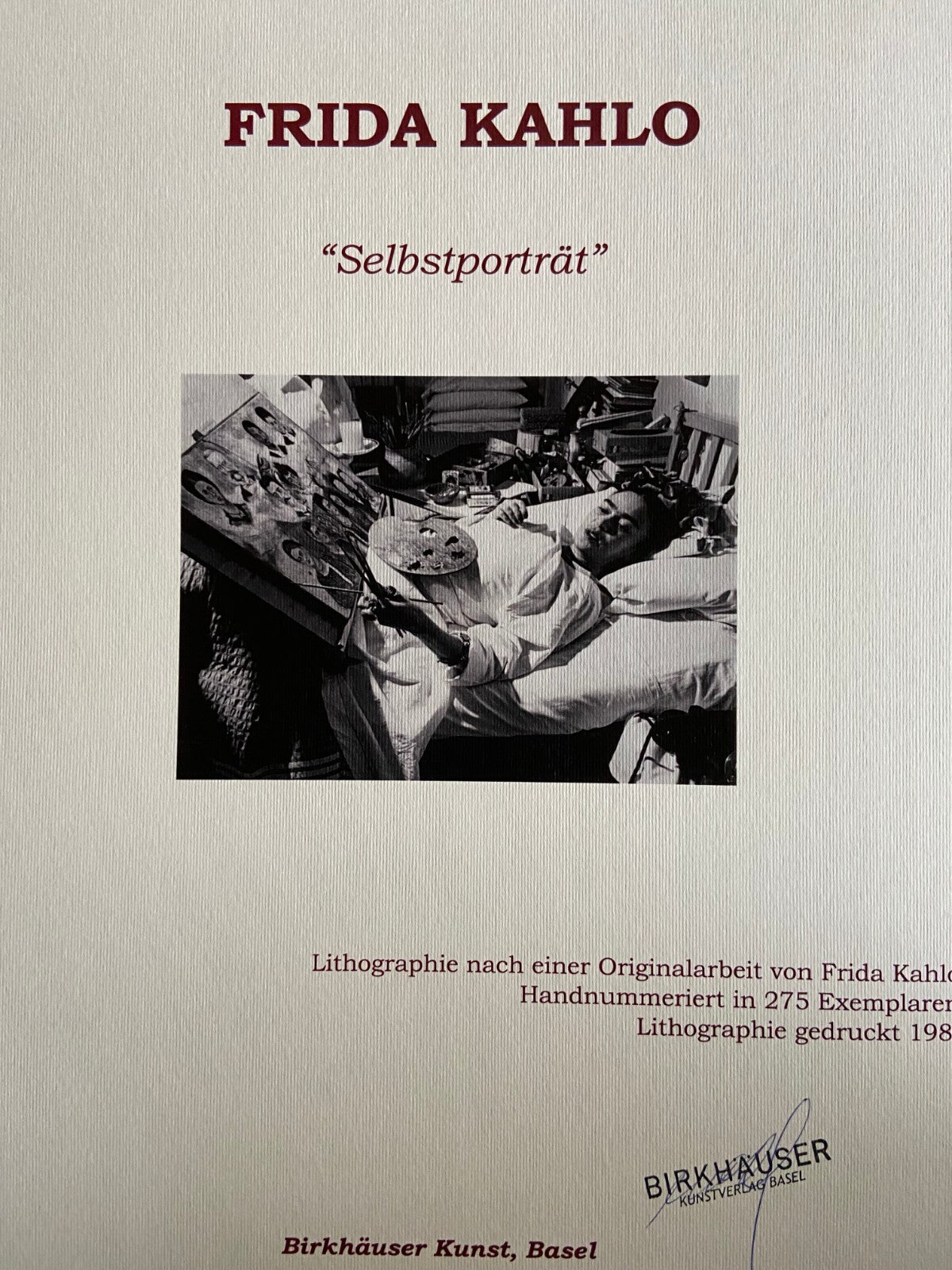 Frida Kahlo Lithograph 275Ex