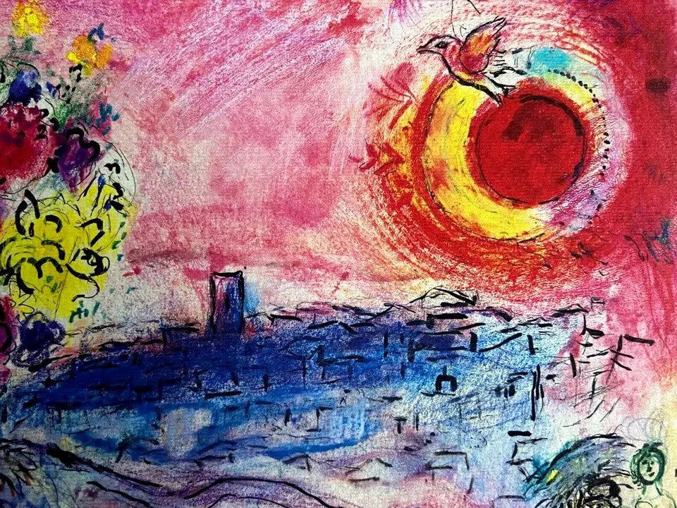 Marc-Chagall Lithograph Coa Original Hand-Signed