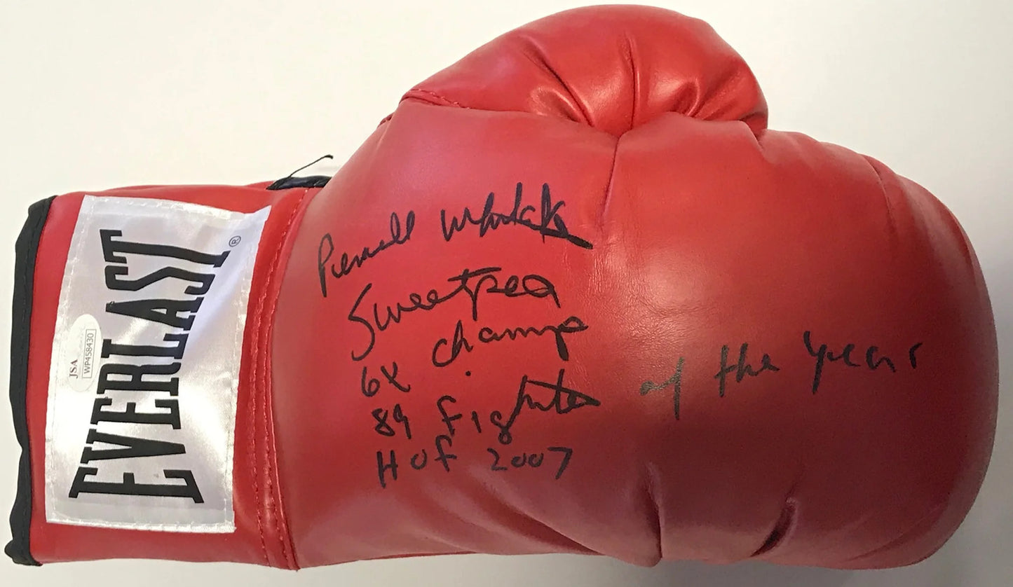 Pernell Whitaker Autographed Red Everlast Right Boxing Glove (Jsa)