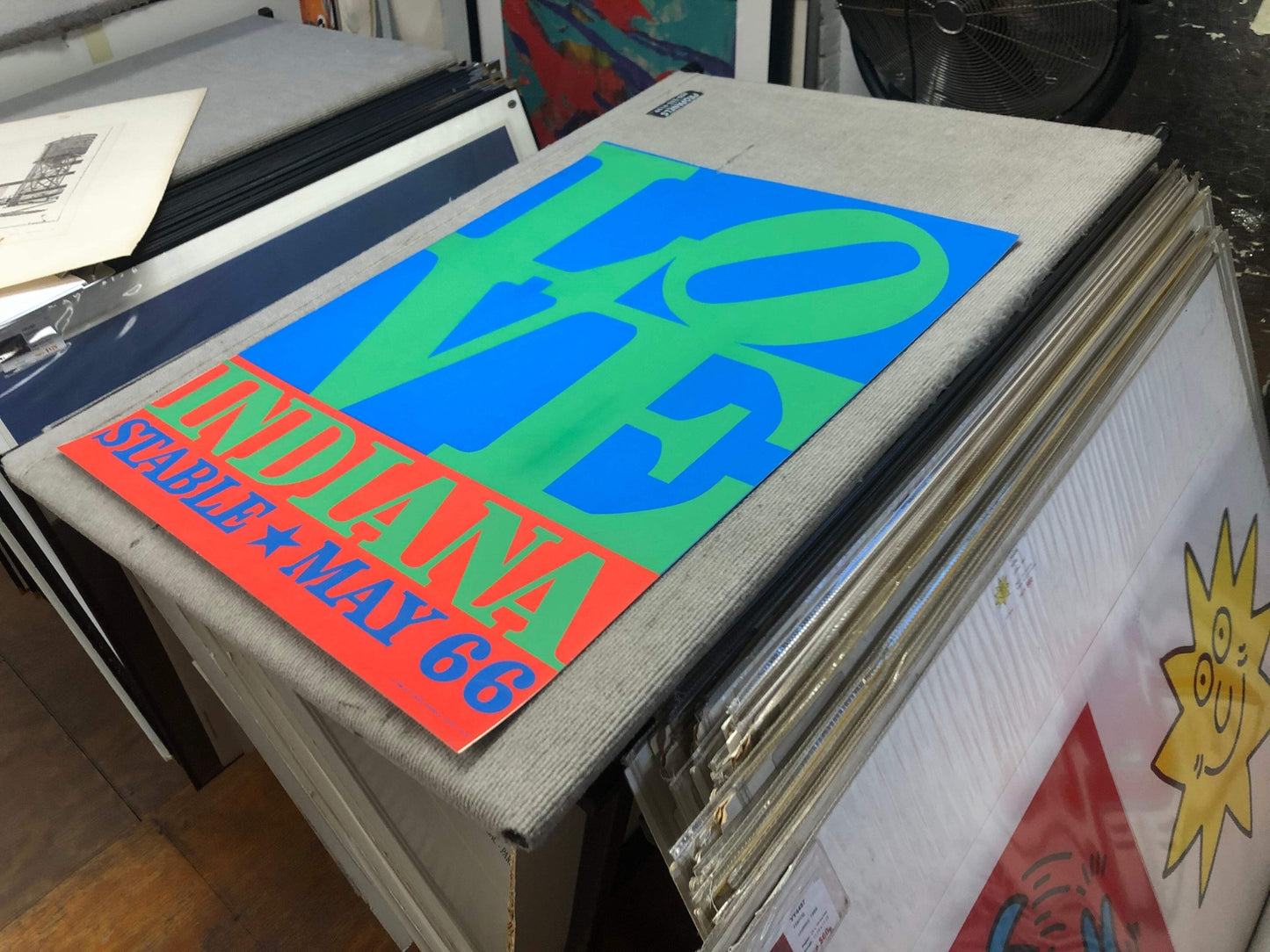 Robert Indiana Love-Stable " Serigraph Pop Art Green, Blue, Re