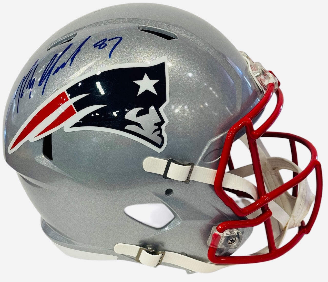 Rob Gronkowski Autographed Patriots Full Size Riddell Speed Helmet (Jsa)
