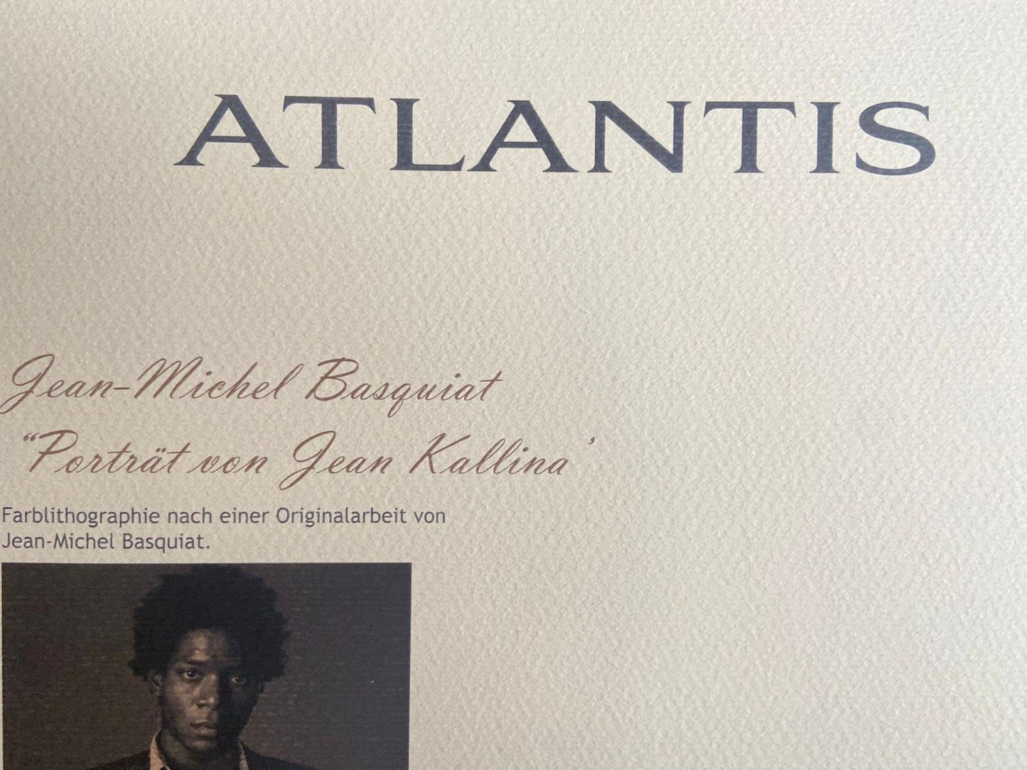 Jean-Michel Basquiat Lithograph Signed Numbered In Pencil