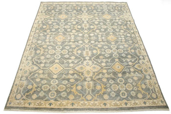 8X10 ft Muted Brownish Gray Osh Chobi Oriental