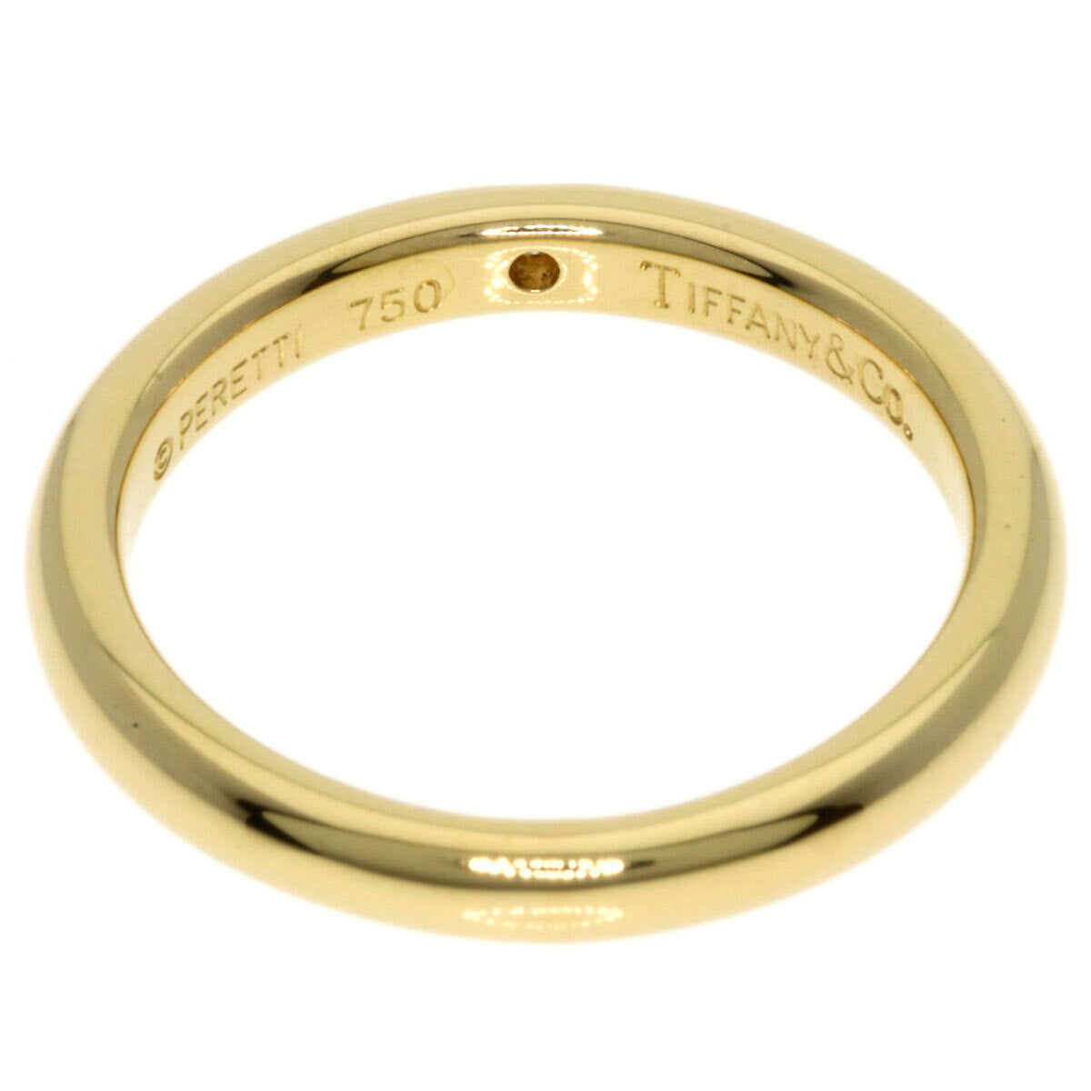 Tiffany&Co. Ring Stacking Band 1P Diamond K18