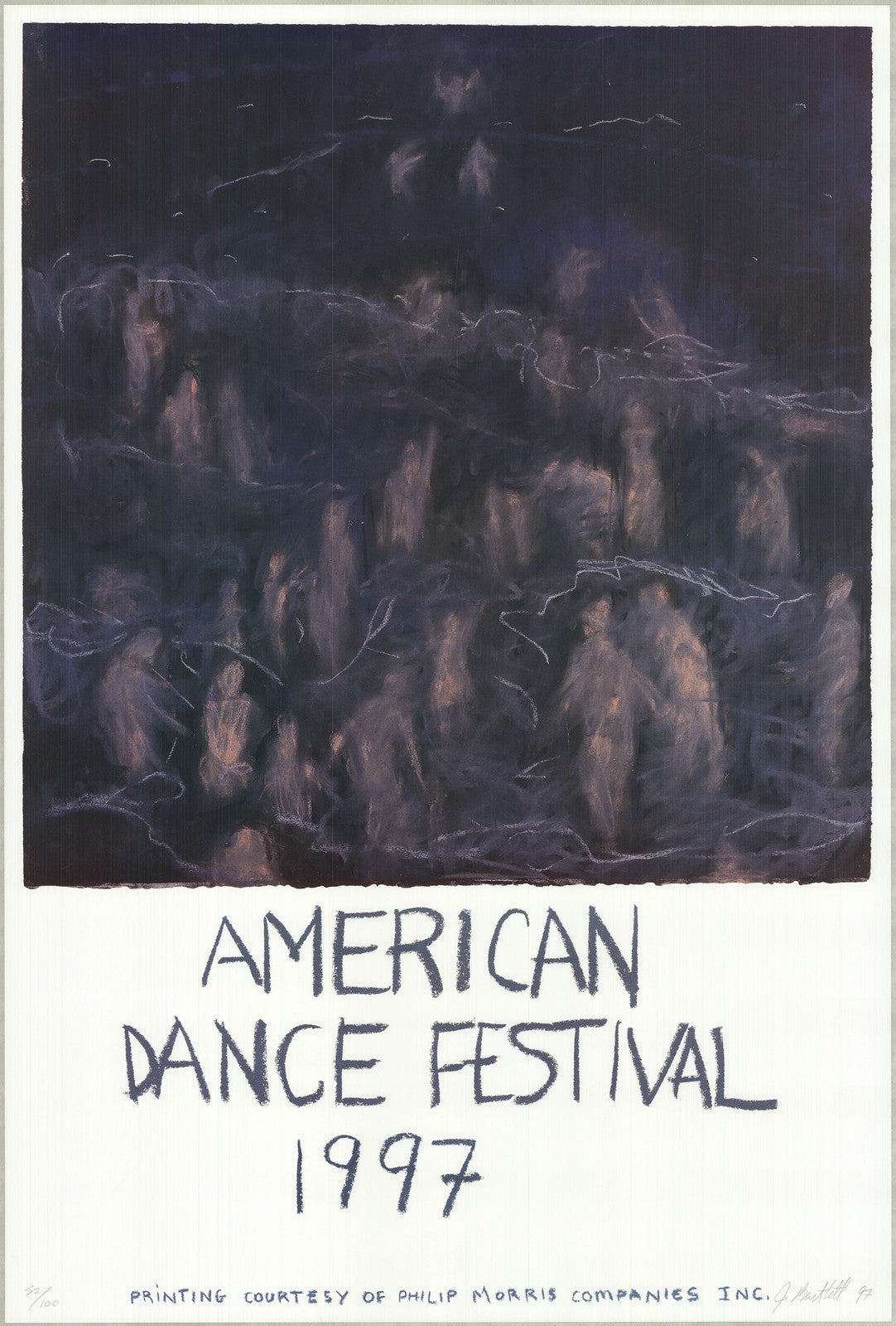 Jennifer Bartlett American Dance Festival Signed " Offset Lithograp