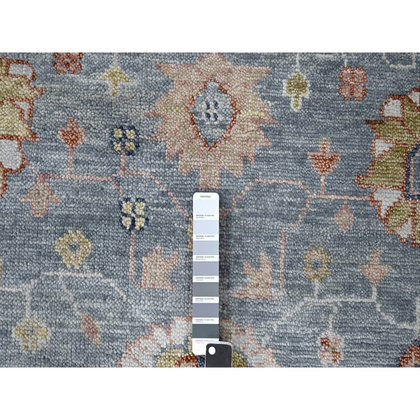 8'9"X12' Nimbus Gray Oushak Design Supple Wool Hand Knotted Oriental Rug
