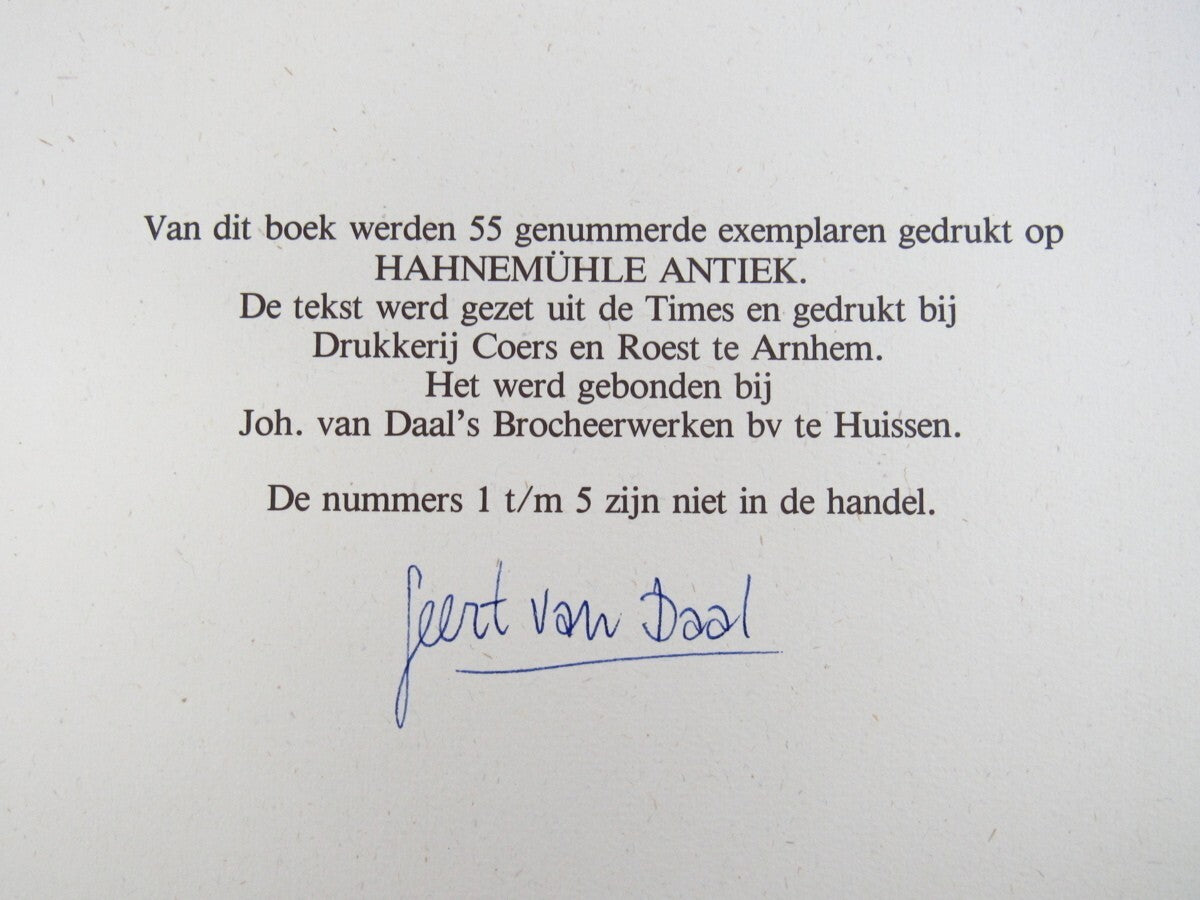 Geert Van Daal Marmerpapier 1St Edition, Signed, 1980, Limited 55 Copies, Frits
