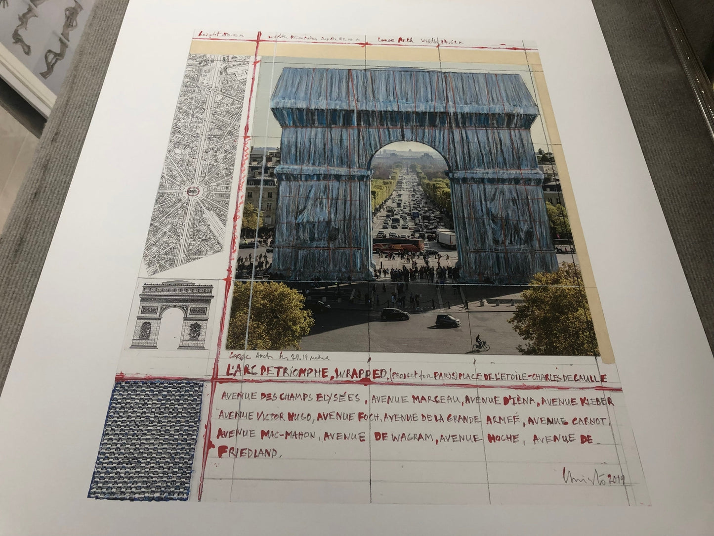 Javacheff Christo L'Arc De Triomphe, Wrapped Project For Paris Iii "
