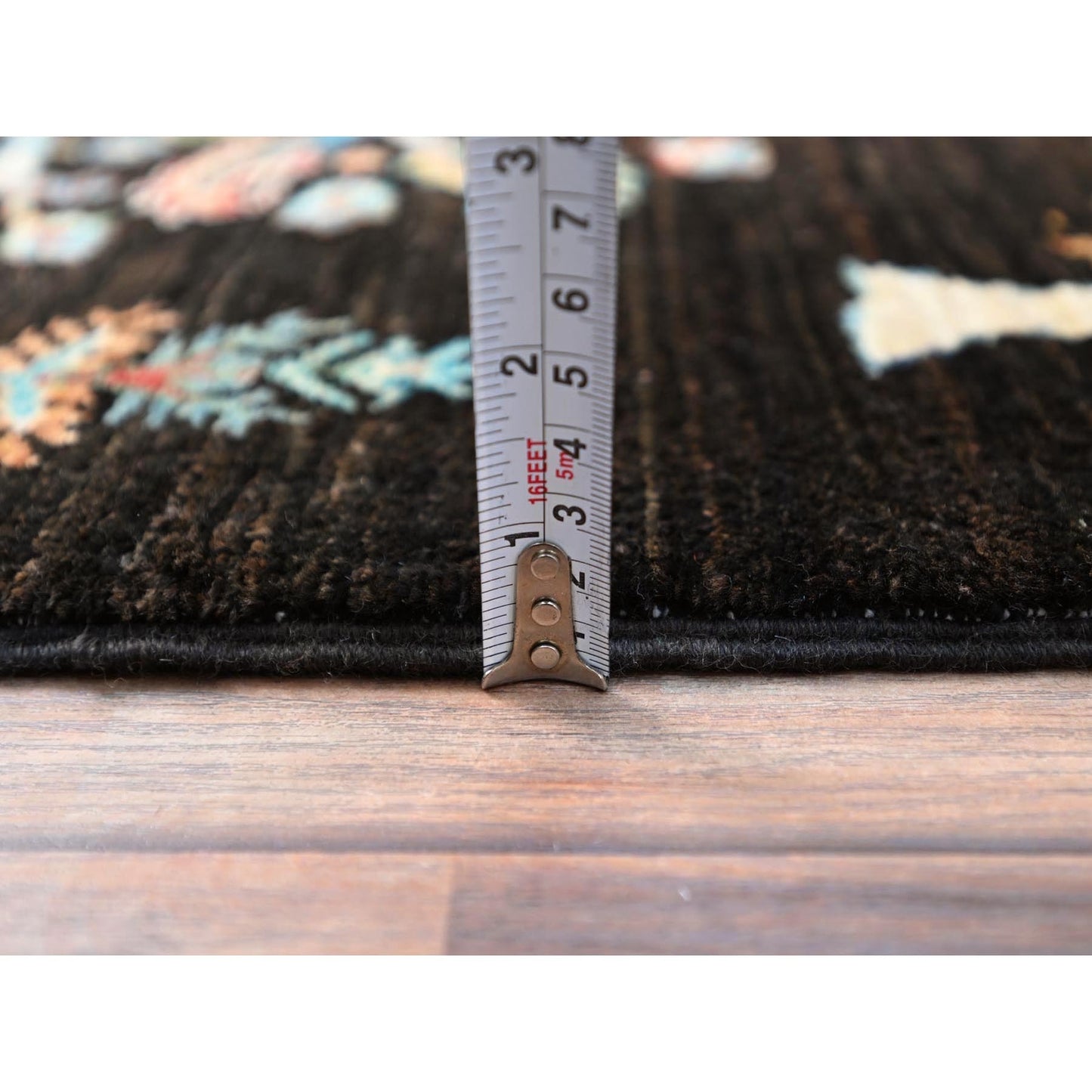 2'7"X8' Black Large Tribal Tree Design Afghan Sultani Oriental Runner Rug