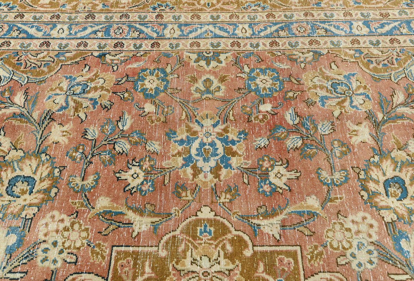 Semi-Antique Stone-Washed Oriental Rug Distressed