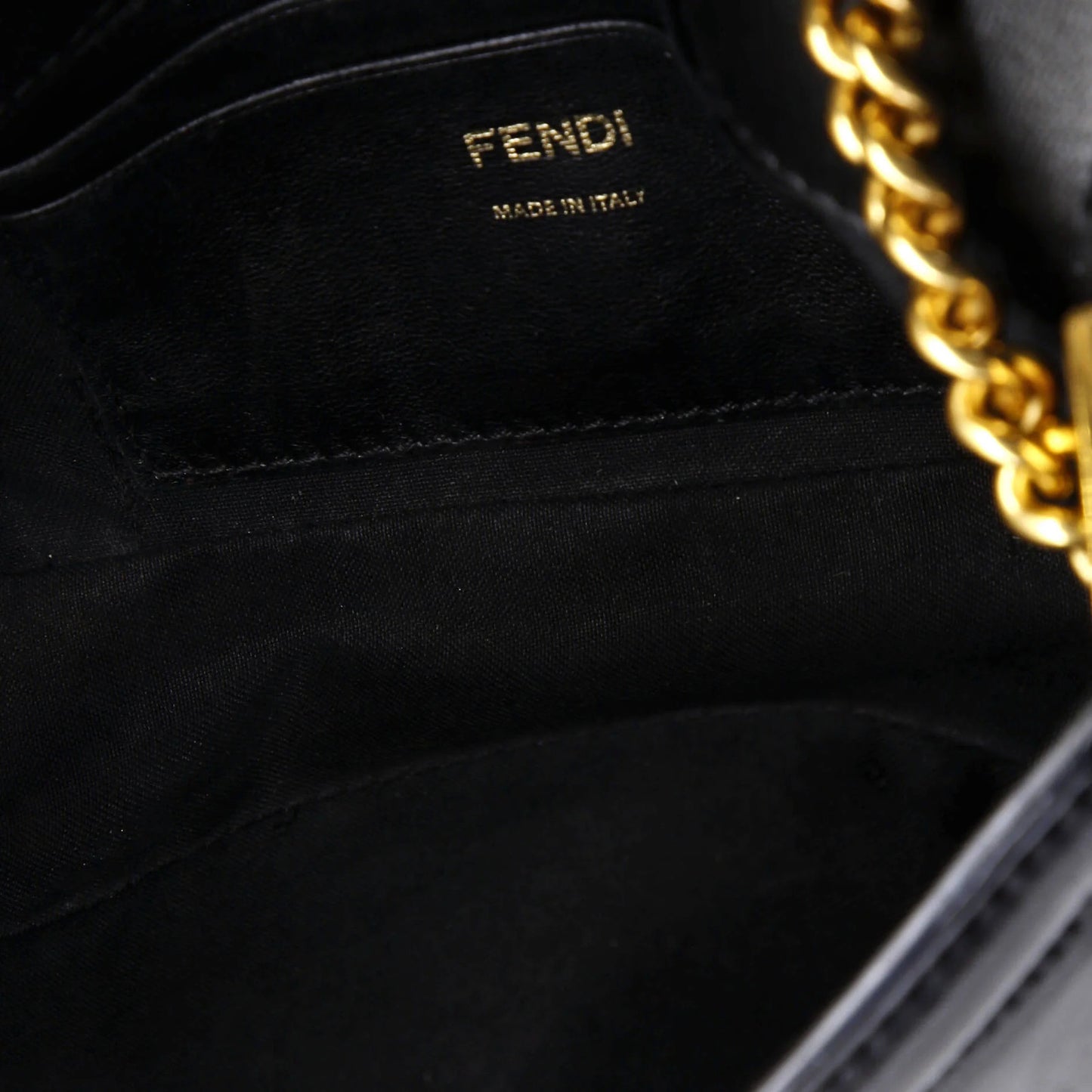 Fendi Chain Baguette Bag Leather Mini