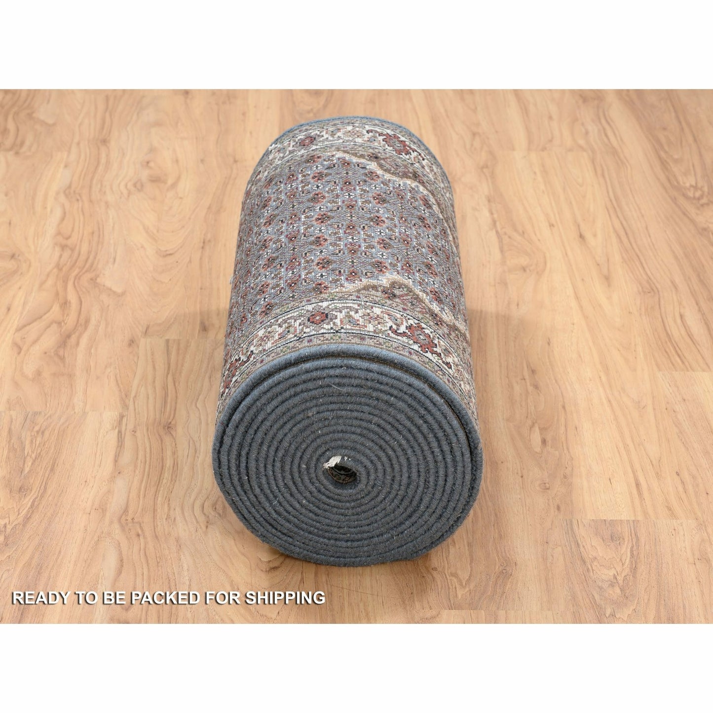 2'6"X26' Gray Tebraz Mahi 175 Kpsi Wool/Silk Hand Knotted Xl Runner Rug