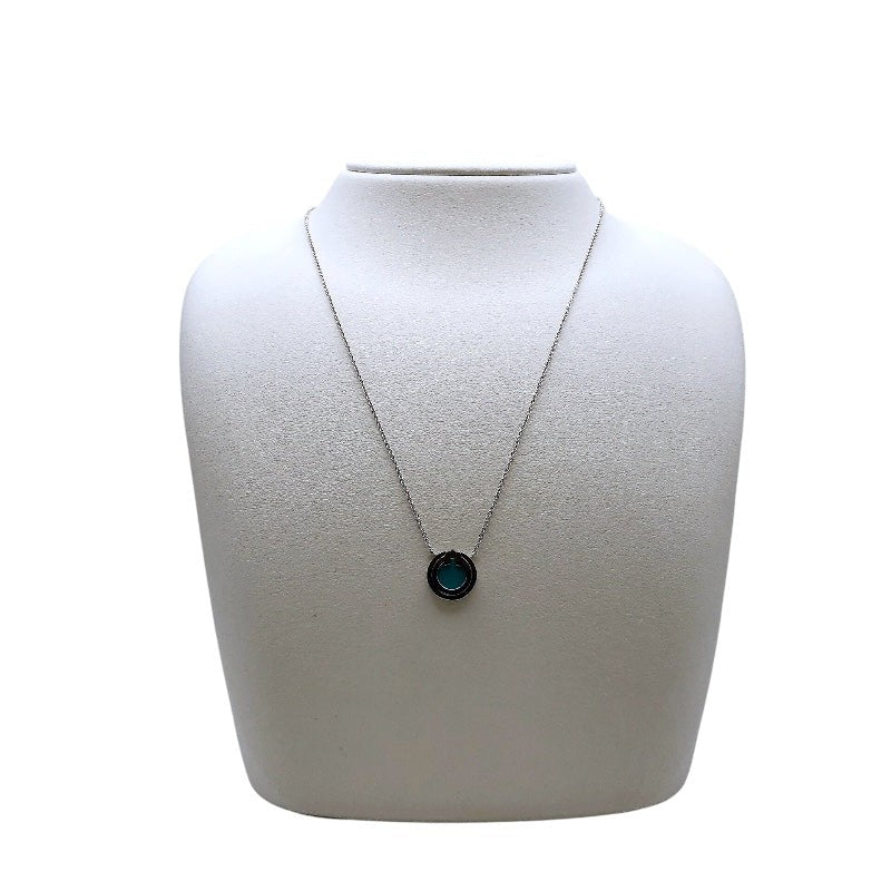 Tiffany & Co. T Circle Necklace With Turquoise