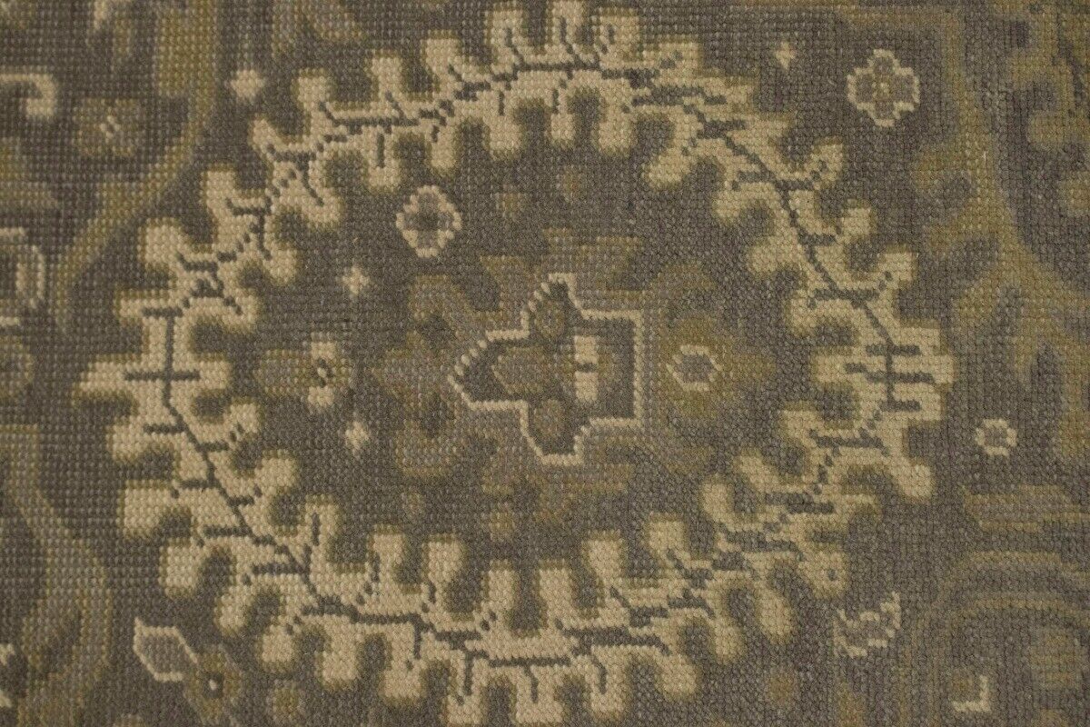 Handmade Brown Floral Oriental Rug Transitional