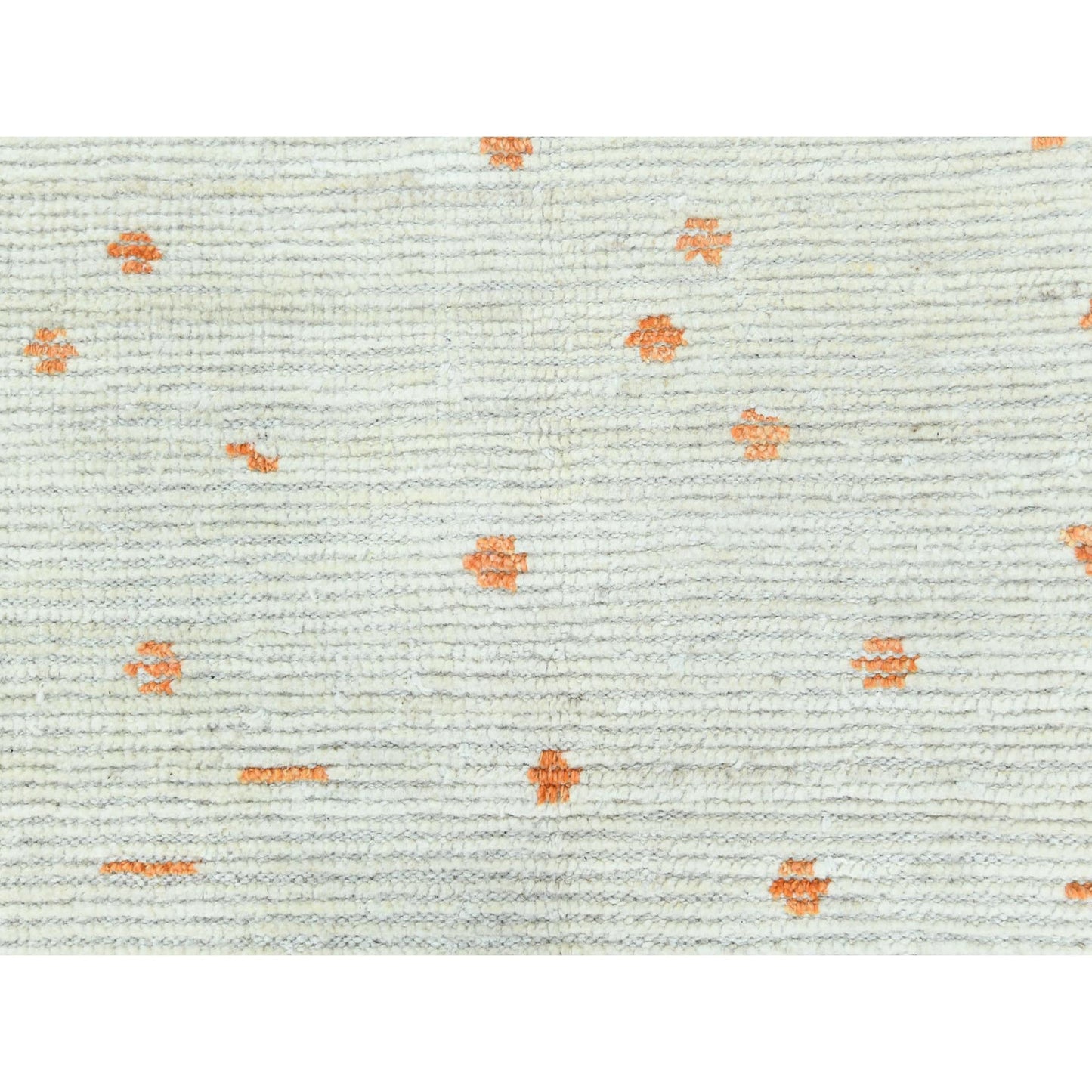 10'X14'4" Ivory Moroccan Berber Organic Wool Hand Knotted Oriental Rug