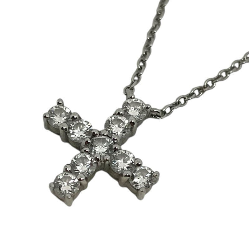 Harry Winston Mini Cross Diamond Necklace Pt950