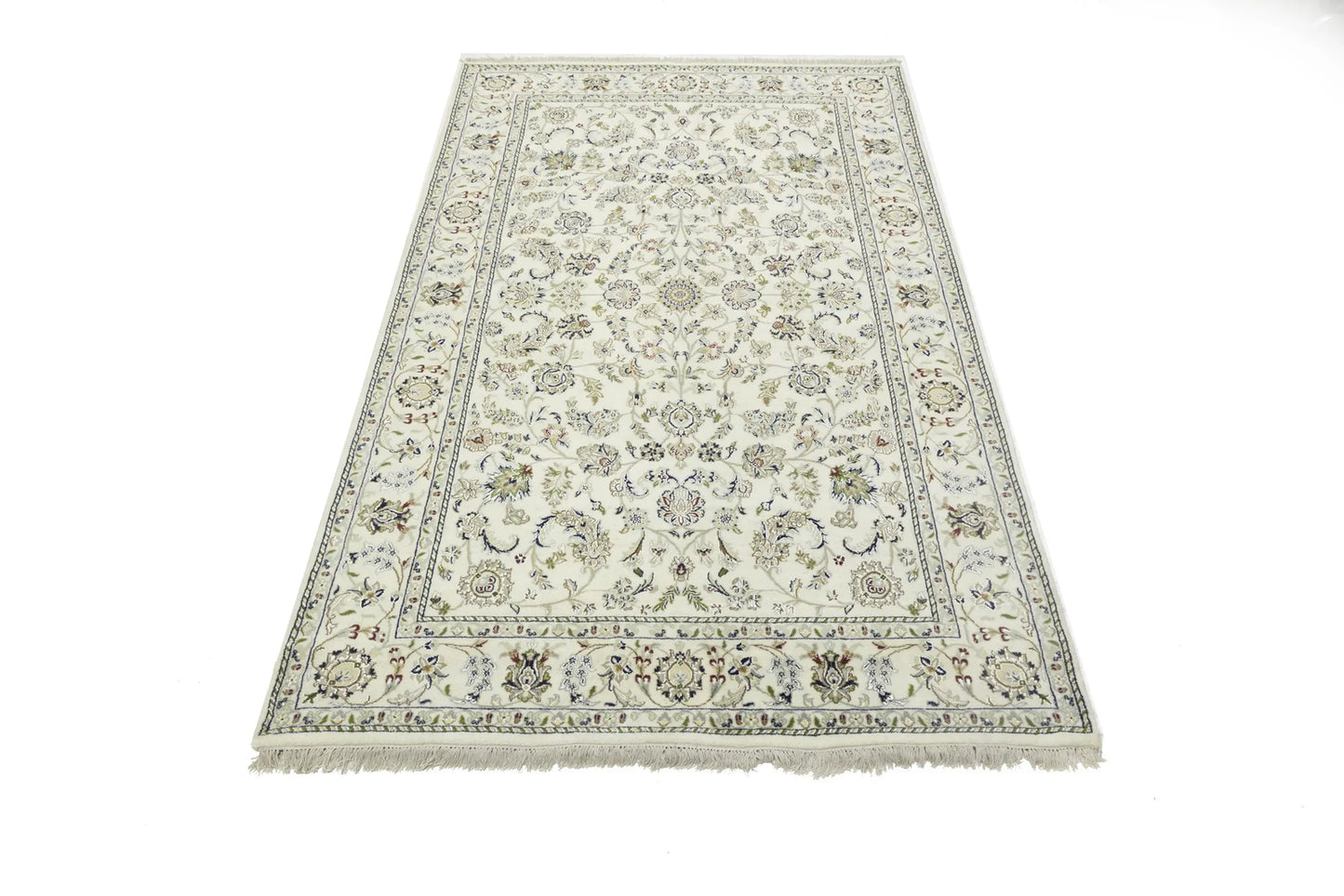 Indo-Nain Oriental Rug Classic Floral Style