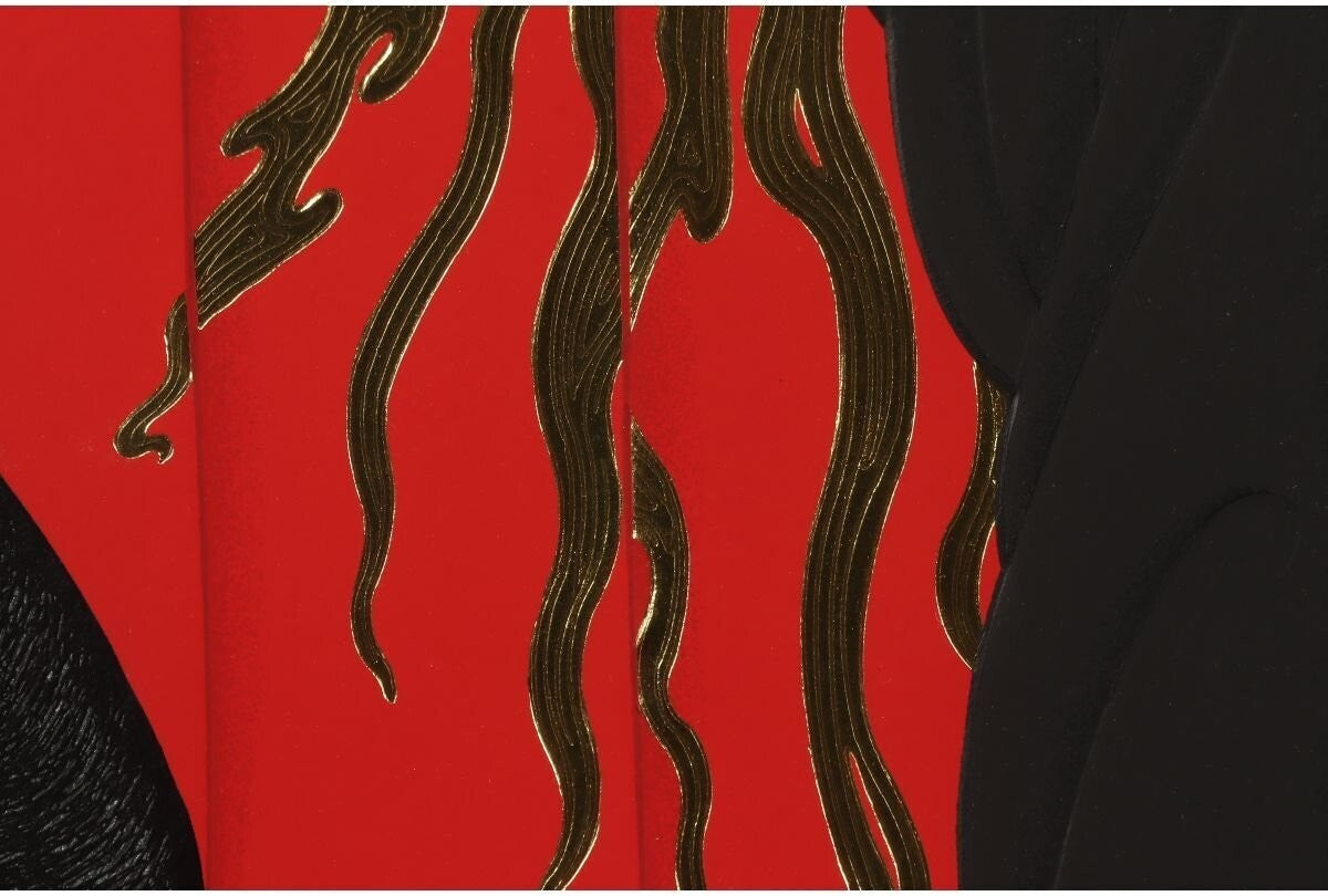Erte "Saint Orlono" Embossed Color Serigraph Silkscreen Hand Signed Framed