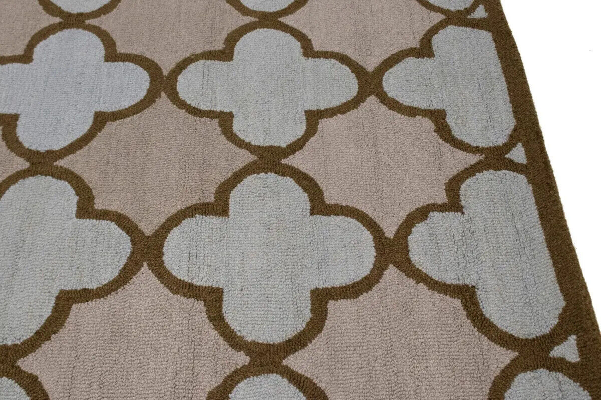 Multicolored Trellis Design 5X8 Hand-Tufted
