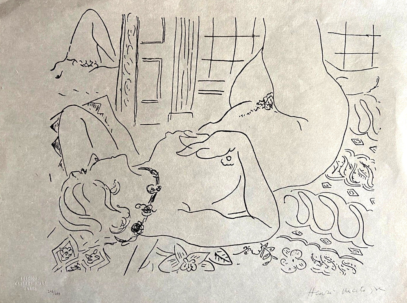 Henri Matisse Lithograph 1960 Signed Contract