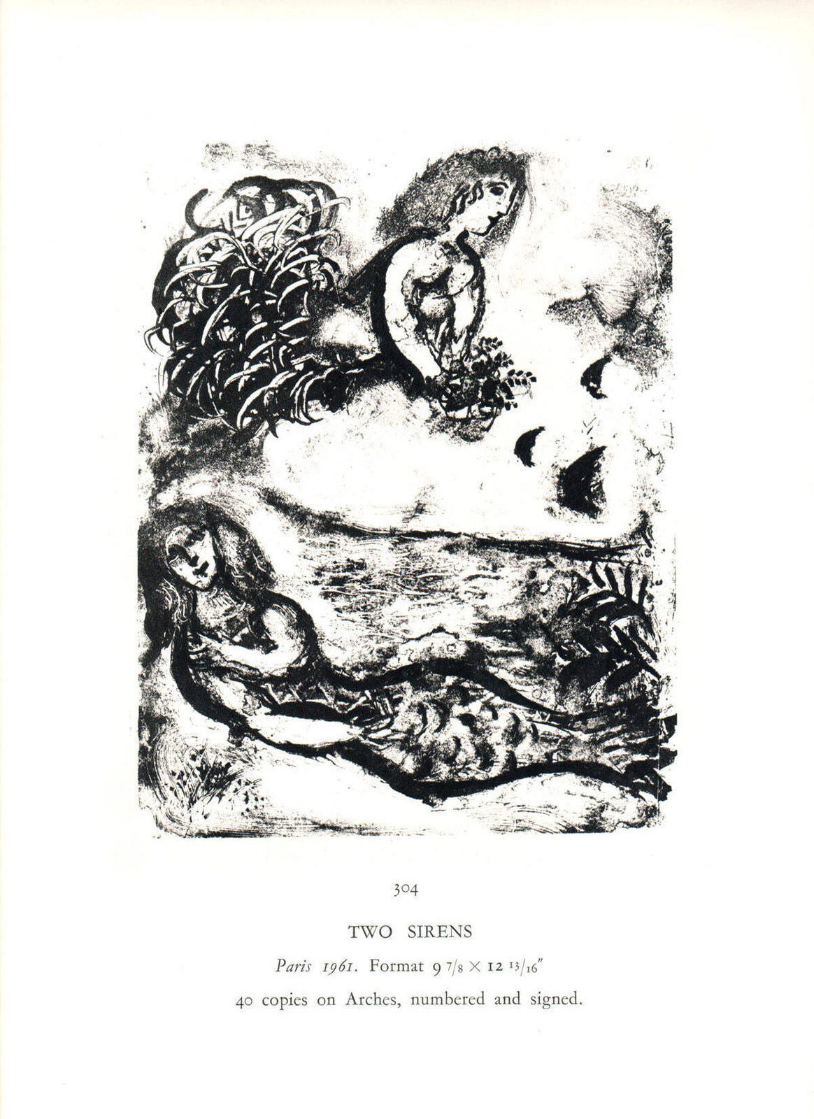 Marc Chagall Deux Sirenes " Poster Modernism