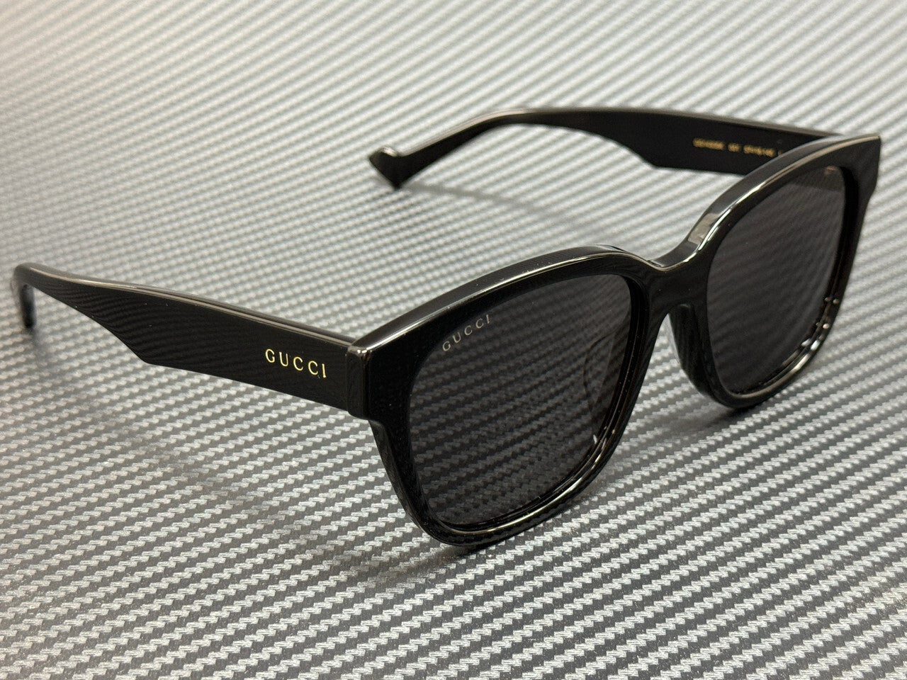Gucci Gg1430Sk 001 Black Grey Men'S Large 57 Mm