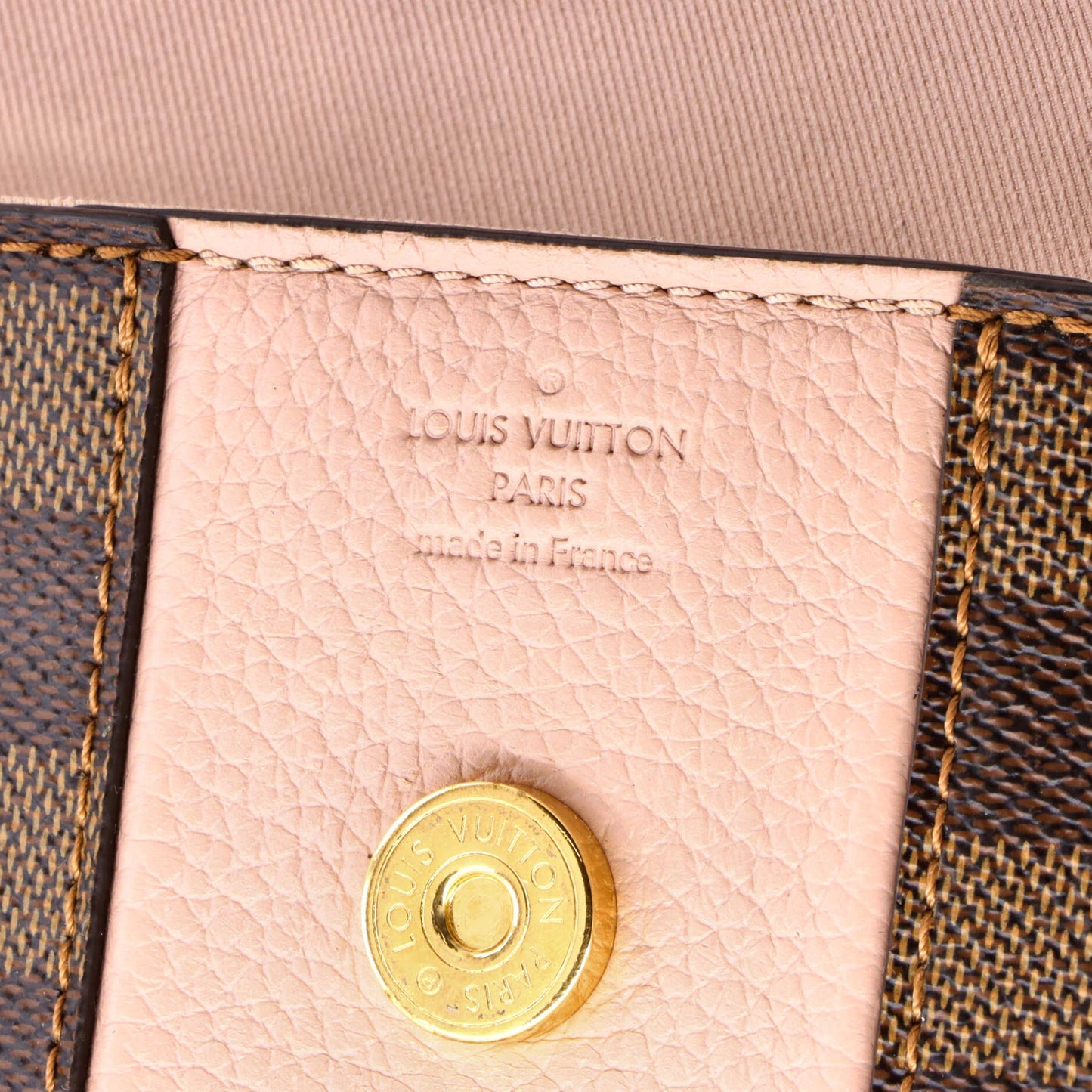 Louis Vuitton Bond Street Handbag Damier With Leather Bb