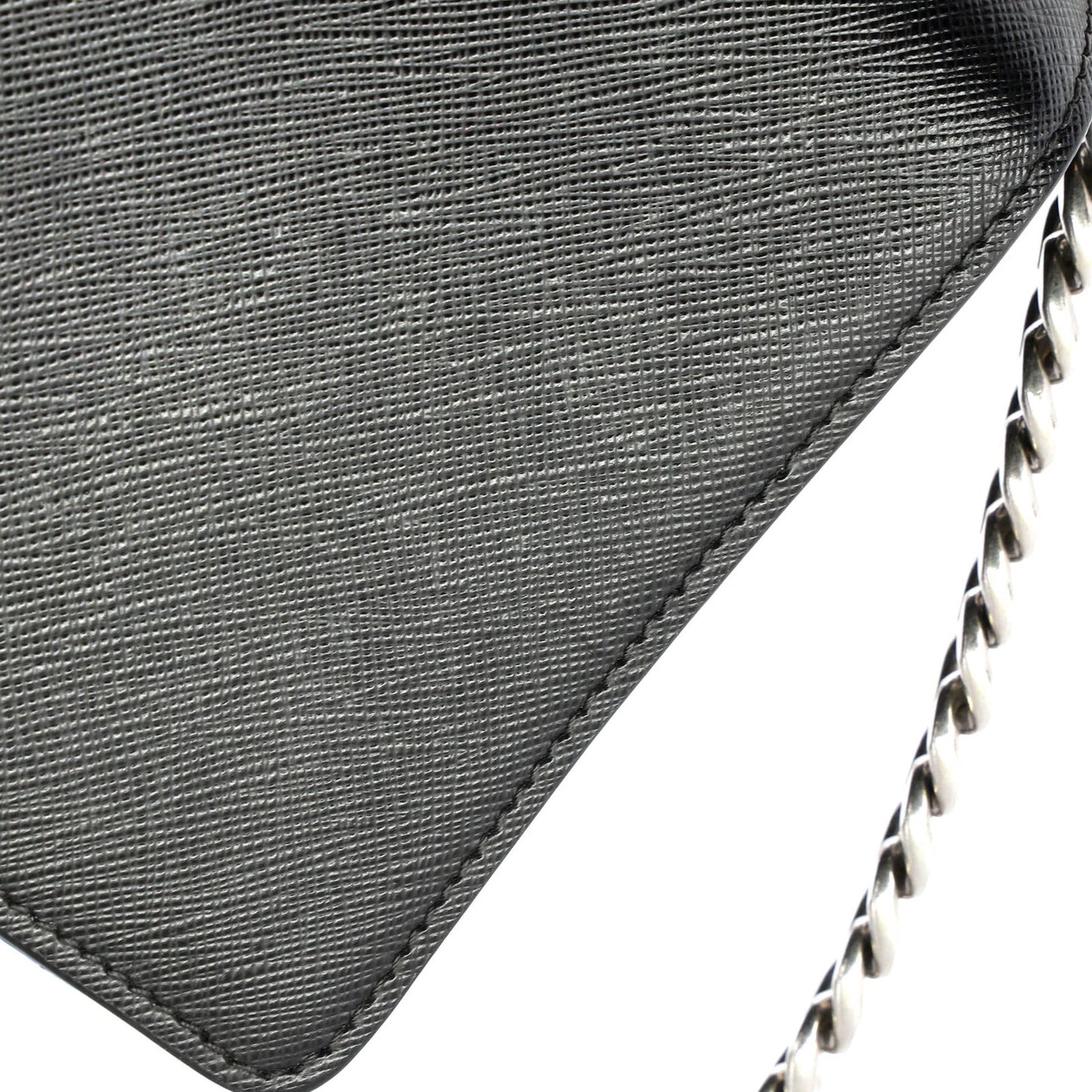 Prada Chain Flap Crossbody Bag Tessuto And Saffiano Leather Medium