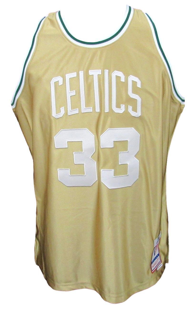 Larry Bird Autographed Gold Mitchell & Ness