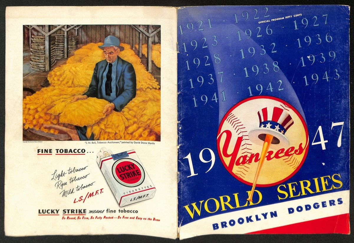 1947 World Series Program Brooklyn Dodgers Vs.