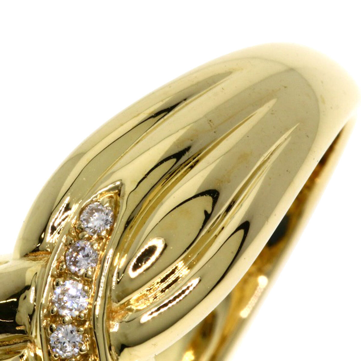 3.59Ct Sapphire Diamond Ring K18 Yellow Gold