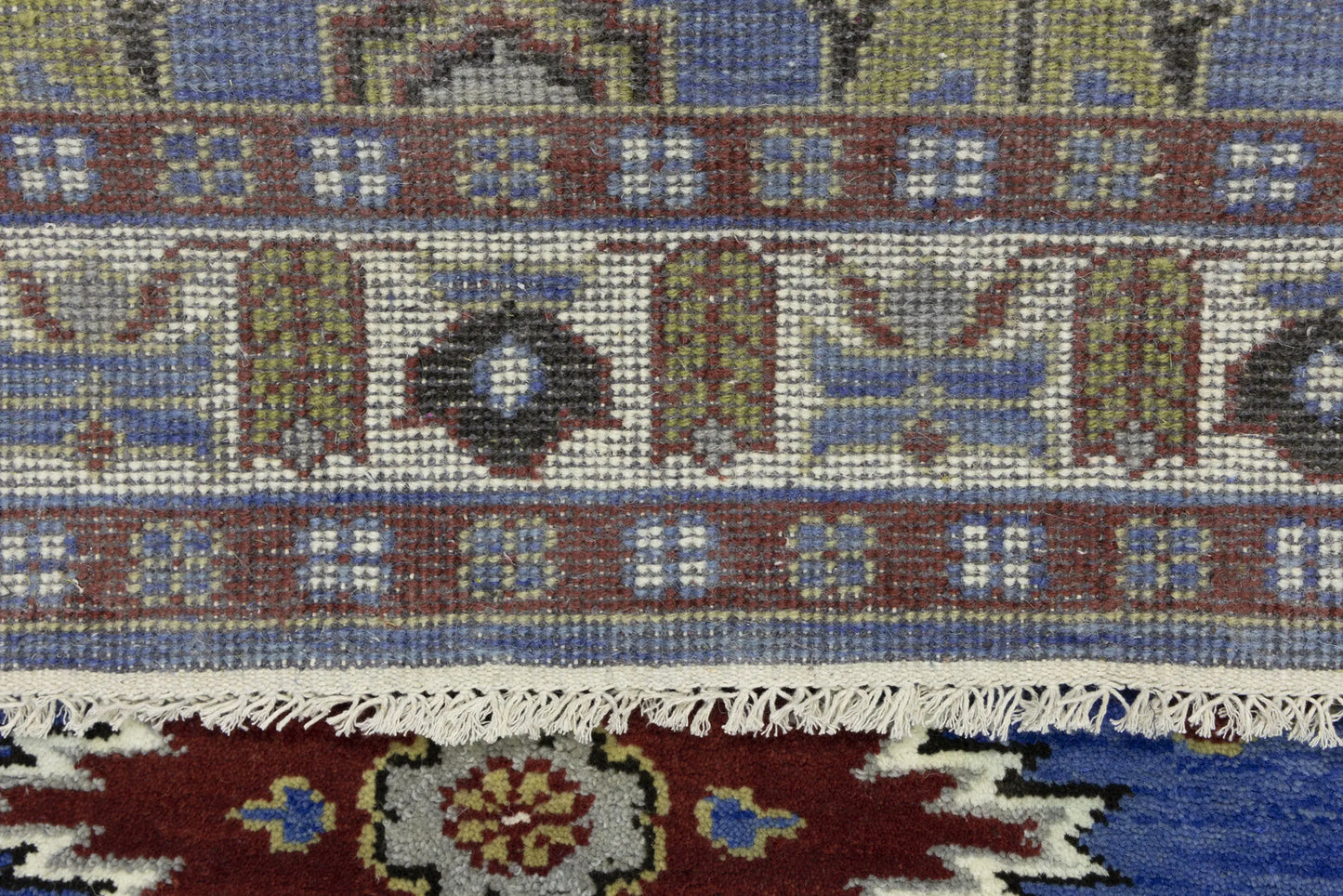 Hand-Knotted Kazak Oriental Rug 4X6 Ft Blue