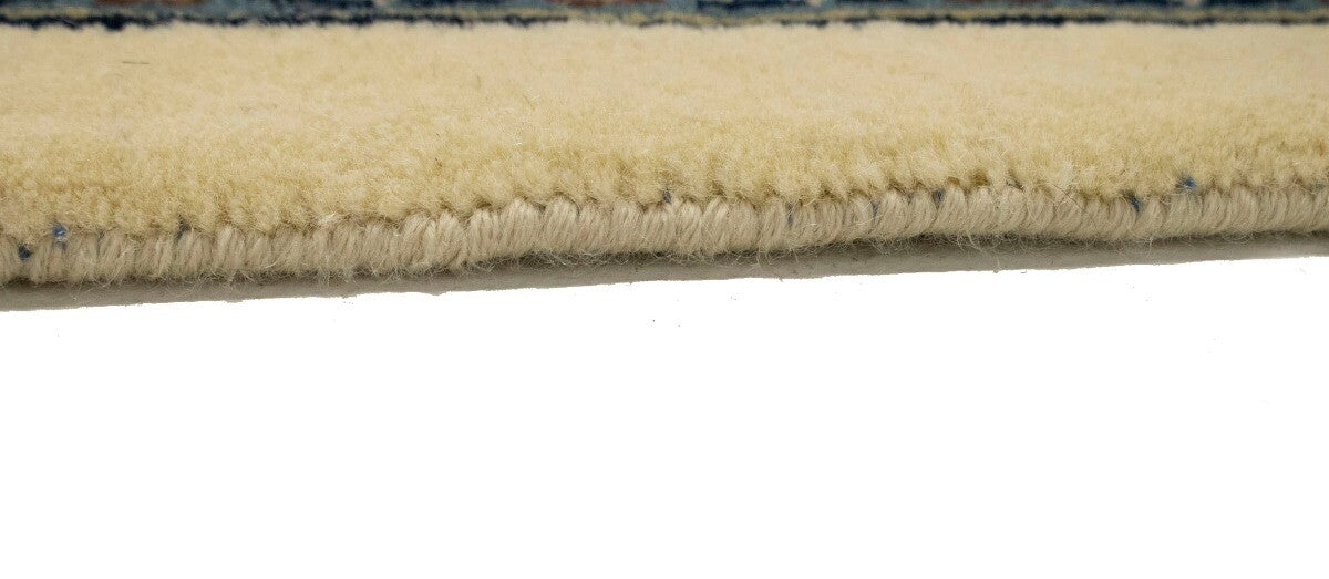 Classic Beige Floral Design Hand-Knotted Oriental