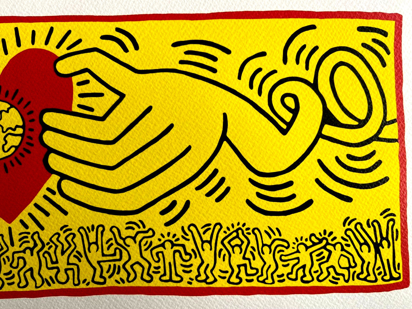 Keith Haring Lithograph Coa Signed Numbered By