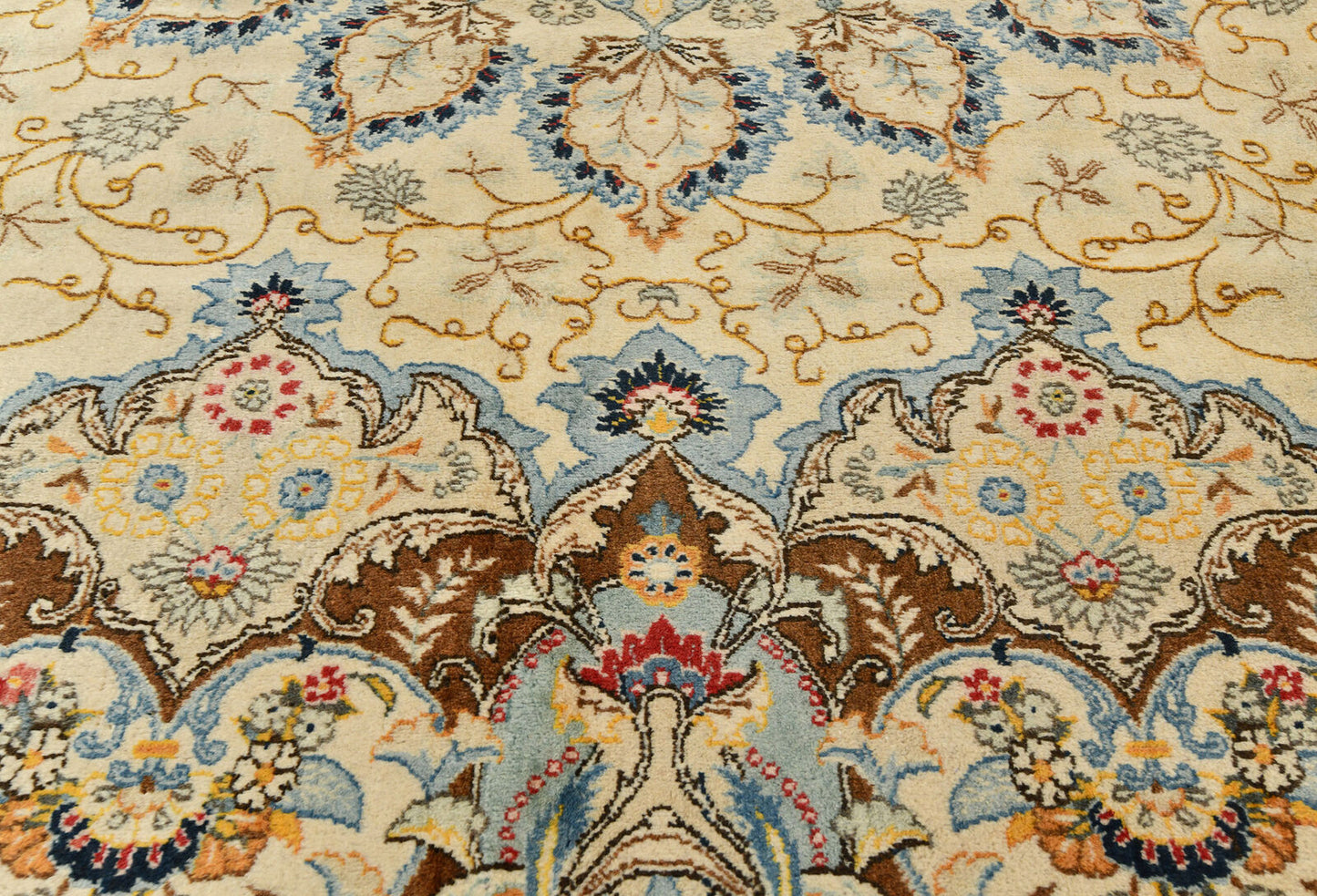 Handmade Semi-Antique Oriental Rug Beige